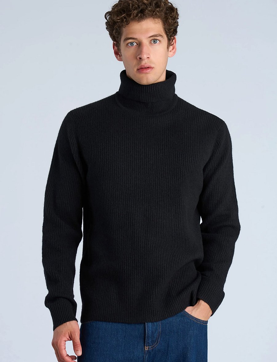 Lindbergh - Rib L/S roll-neck sweater - kõrge kaelusega - charcoal - 3