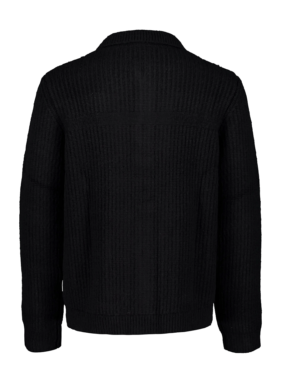 Lindbergh - Chunky knitted button cardigan L/S - kardiganid - black - 2