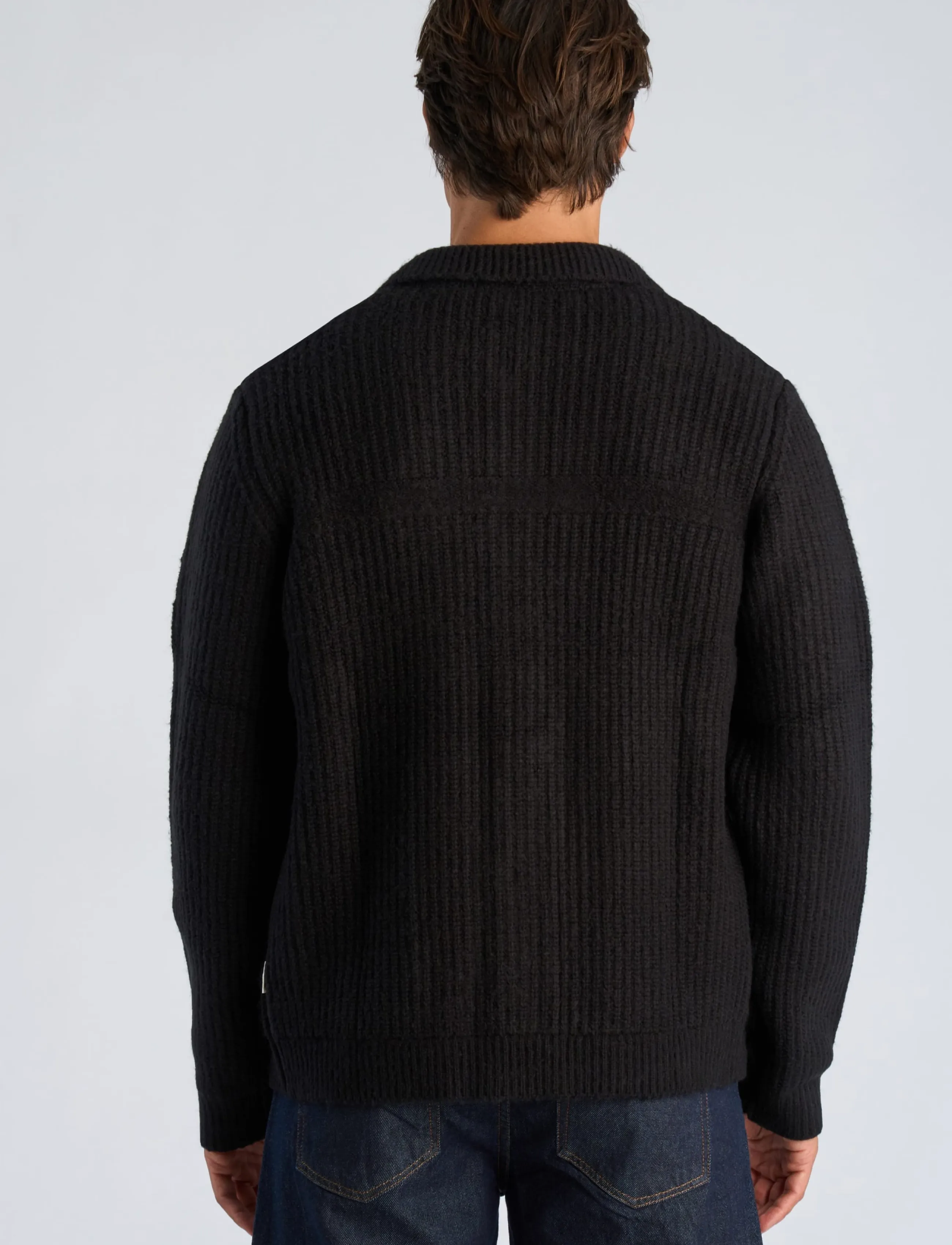 Lindbergh - Chunky knitted button cardigan L/S - kardiganid - black - 4