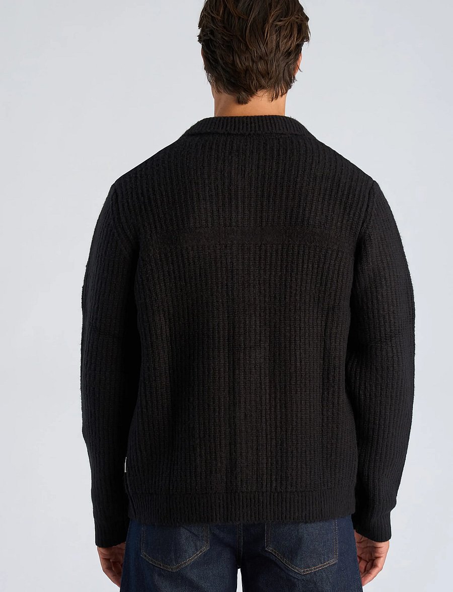 Lindbergh - Chunky knitted button cardigan L/S - kardiganid - black - 4