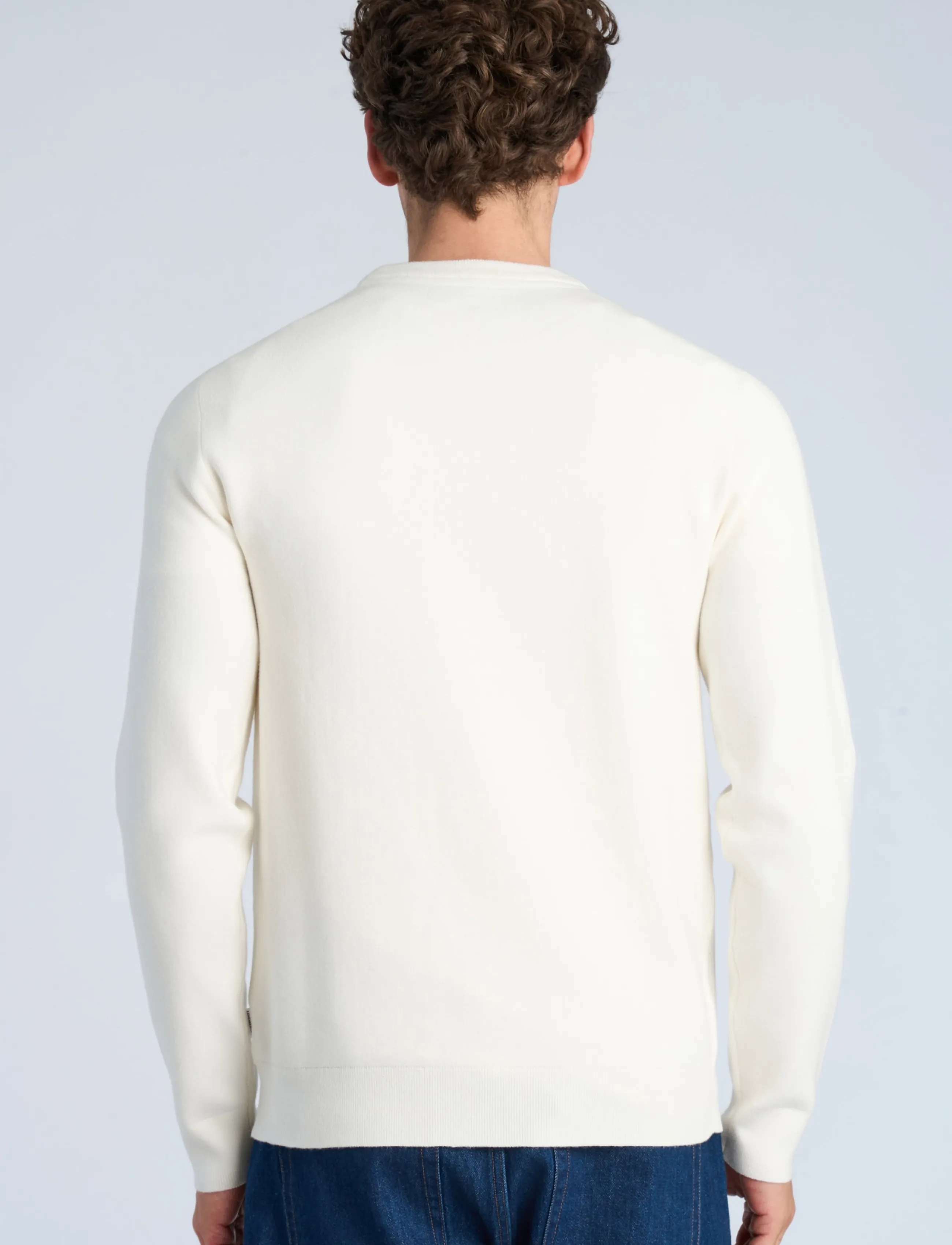 Lindbergh Ecovero O-Neck Knit stickade tröjor herr – bild 3