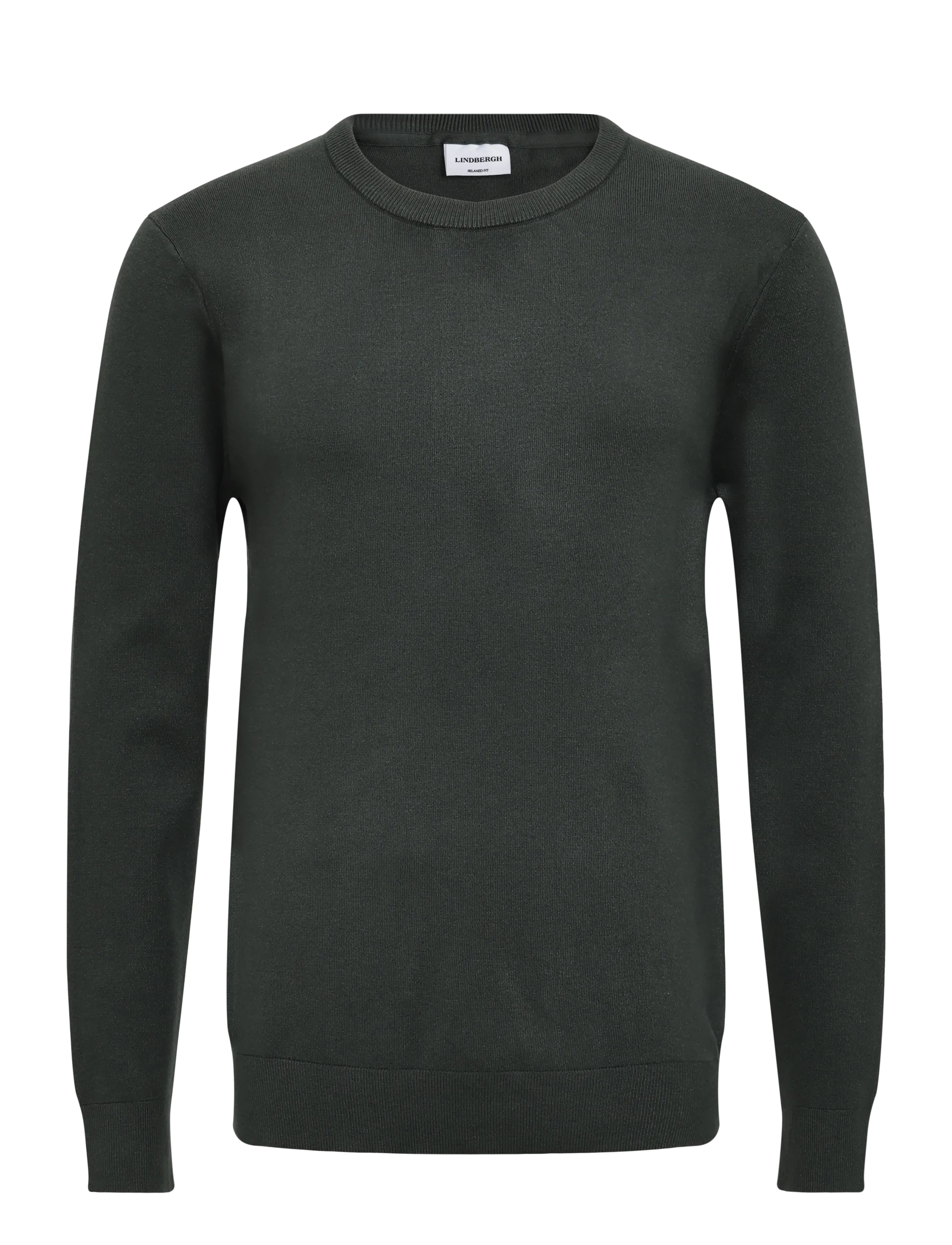 Lindbergh Ecovero o-neck knit - Lindbergh - GRANITE GREEN / khaki/green