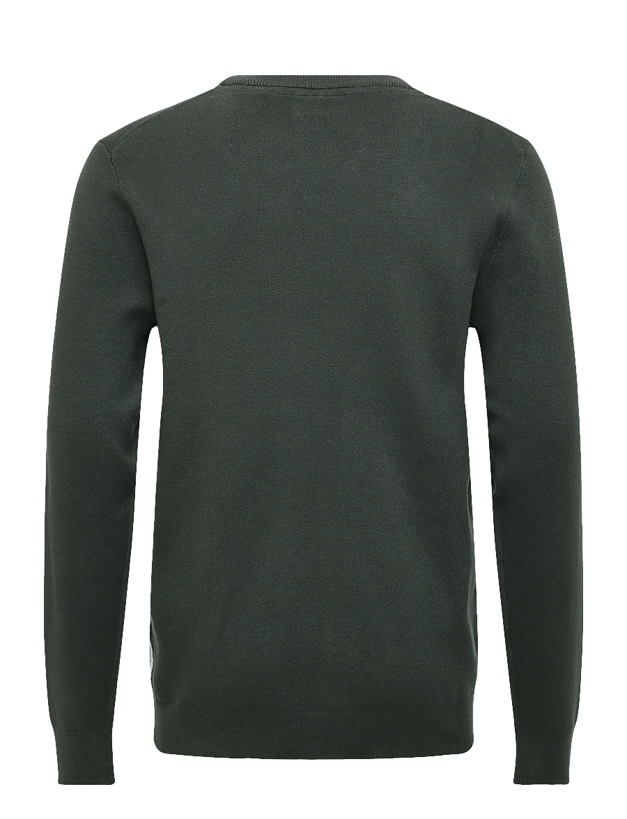 Lindbergh - Ecovero o-neck knit - round necks - granite green - 1