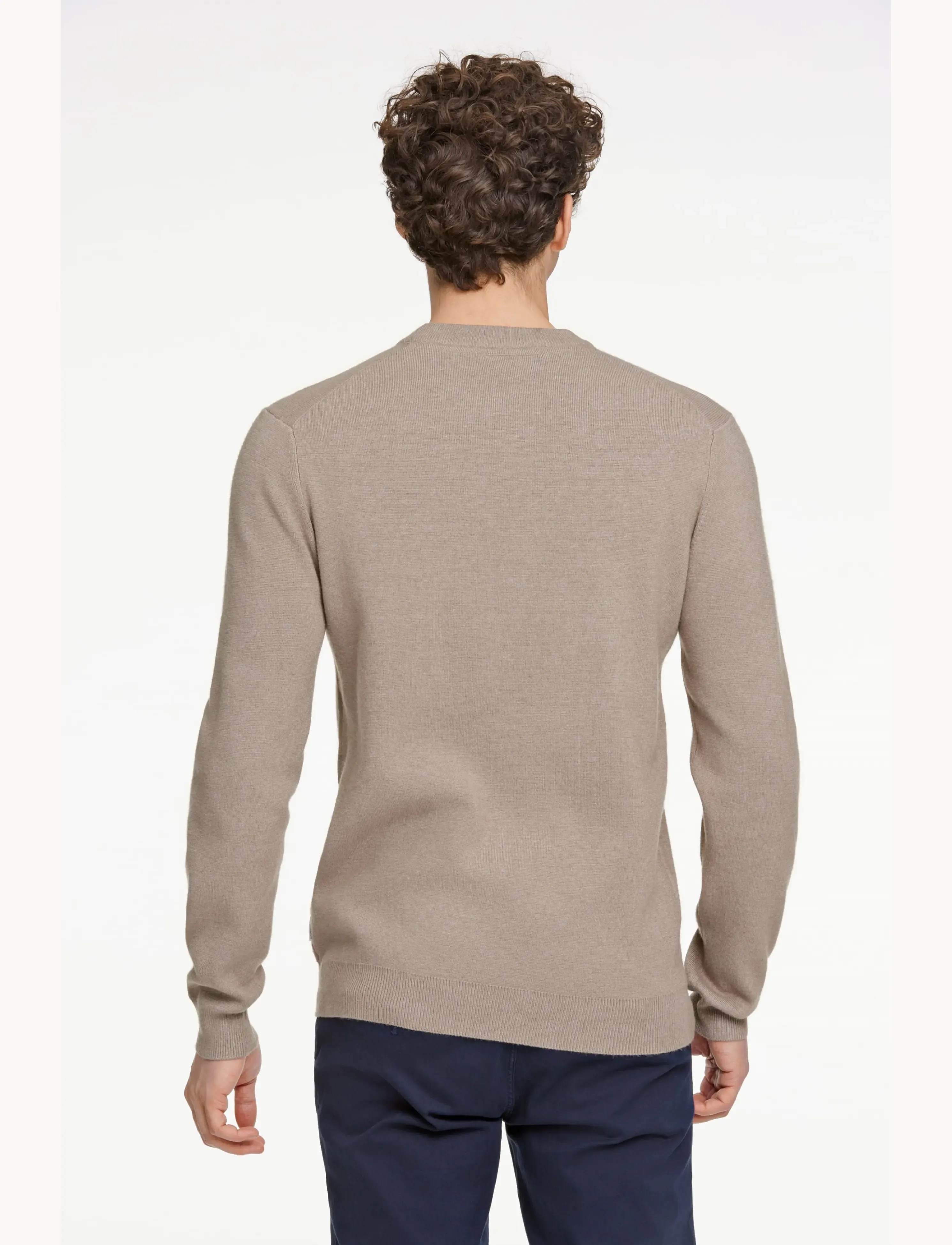 Lindbergh Ecovero O-Neck Knit stickade tröjor herr – bild 3