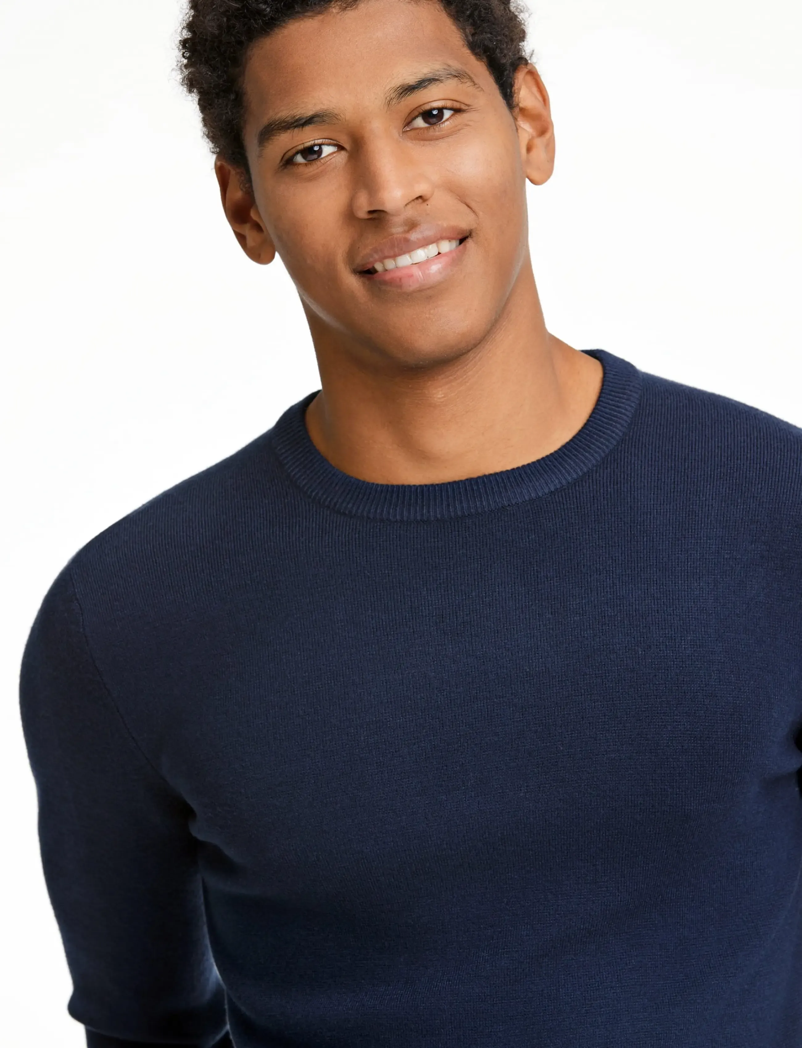 Lindbergh Ecovero O-Neck Knit stickade tröjor herr – bild 5