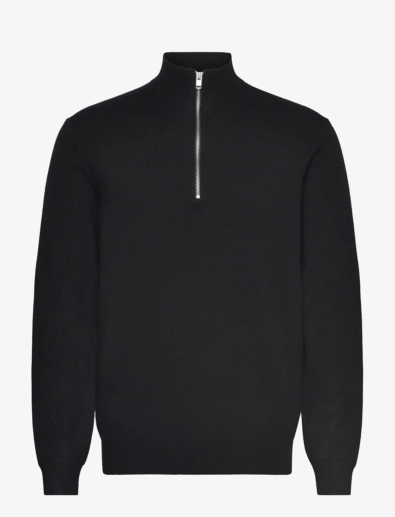 Lindbergh - Ecovero half zip knit - black - 1