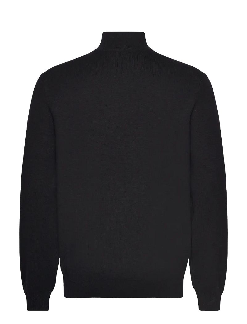 Lindbergh - Ecovero half zip knit - black - 2