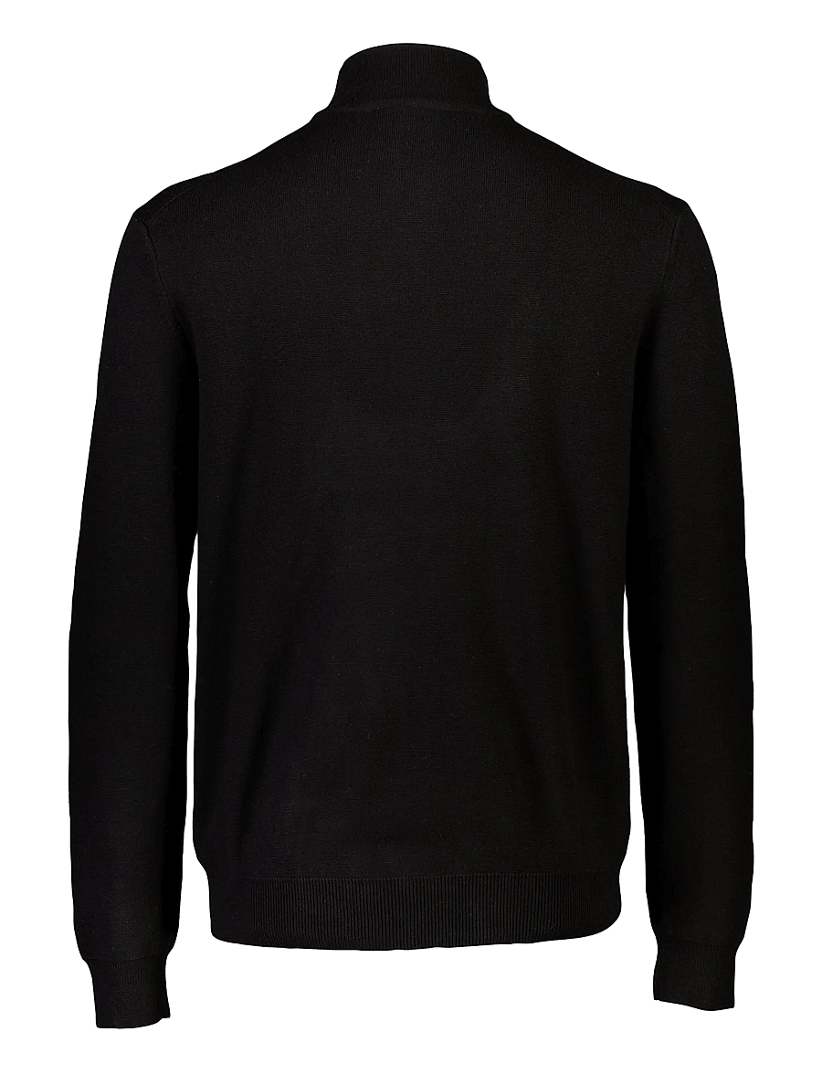 Lindbergh - Ecovero half zip knit - poolpika lukuga džemprid - black - 2