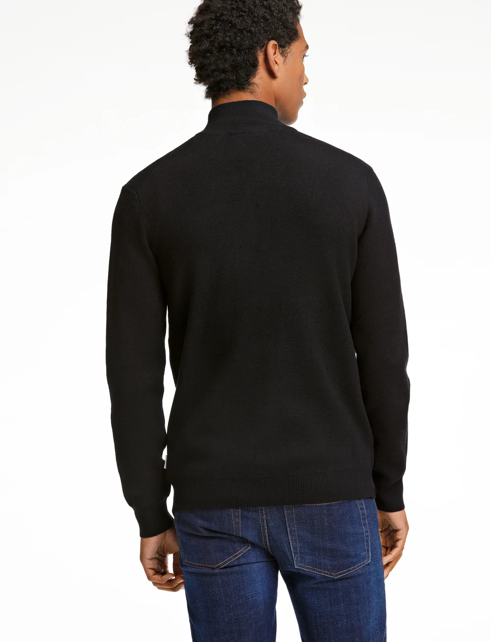 Lindbergh - Ecovero half zip knit - hálfrenndar peysur - black - 3