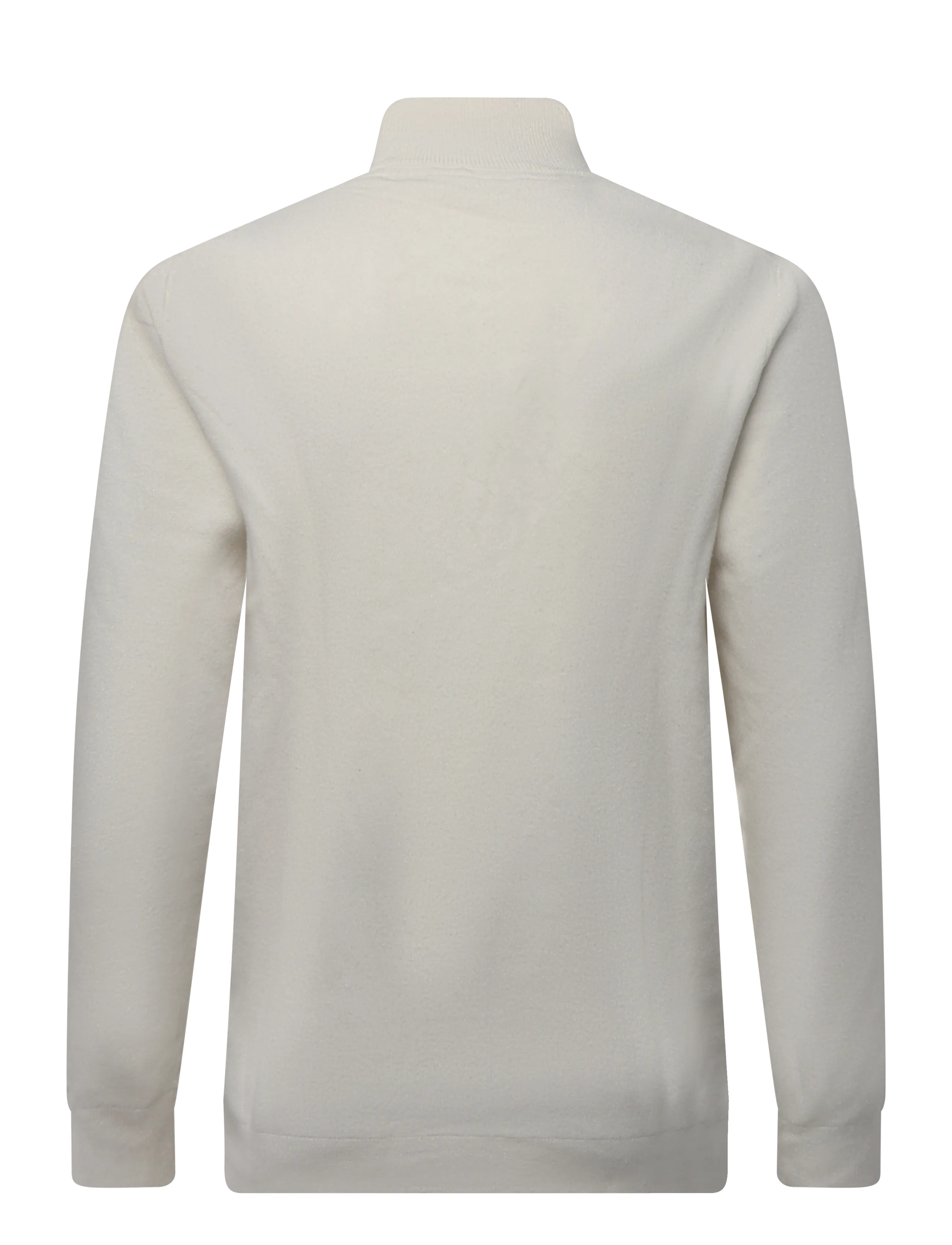 Lindbergh - Ecovero half zip knit - halfzip strik - chalk white - 1