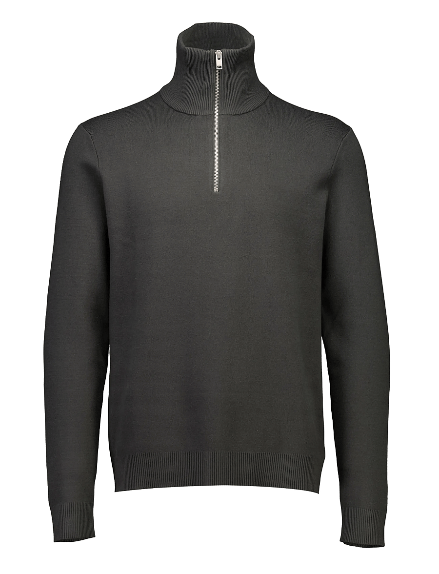 Lindbergh - Ecovero half zip knit - halfzip strik - granite green - 1