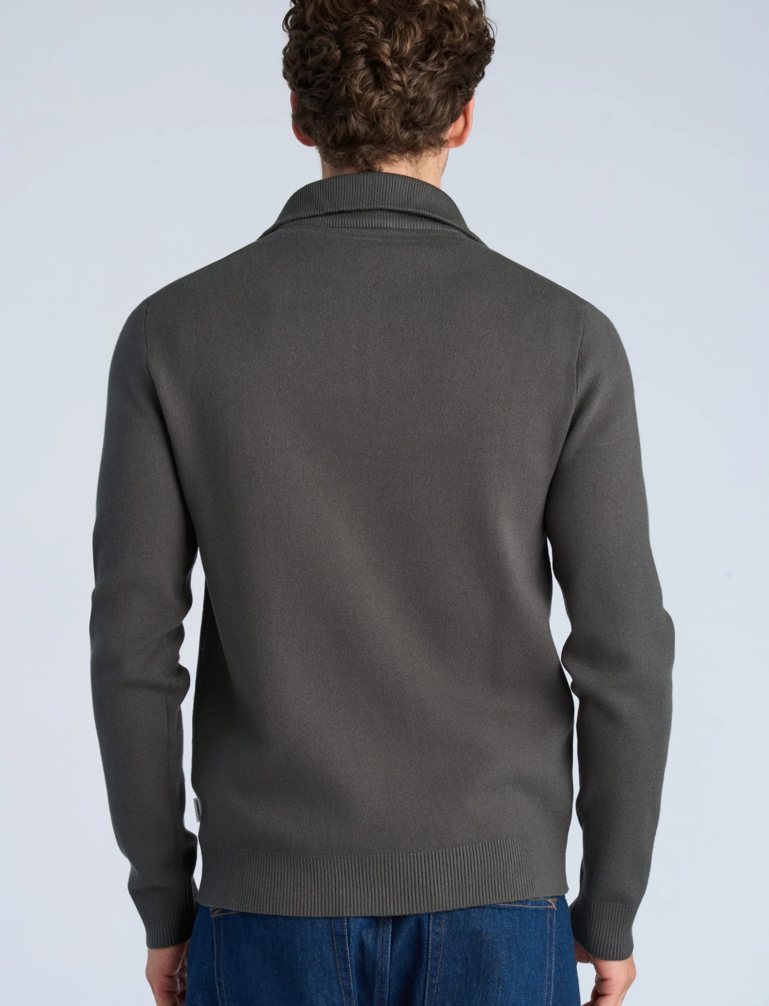 Lindbergh - Ecovero half zip knit - halfzip strik - granite green - 4