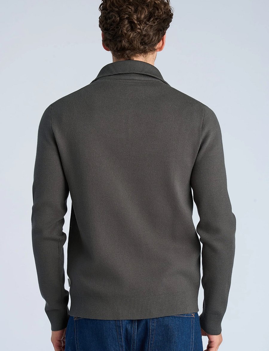 Lindbergh - Ecovero half zip knit - halfzip strik - granite green - 4
