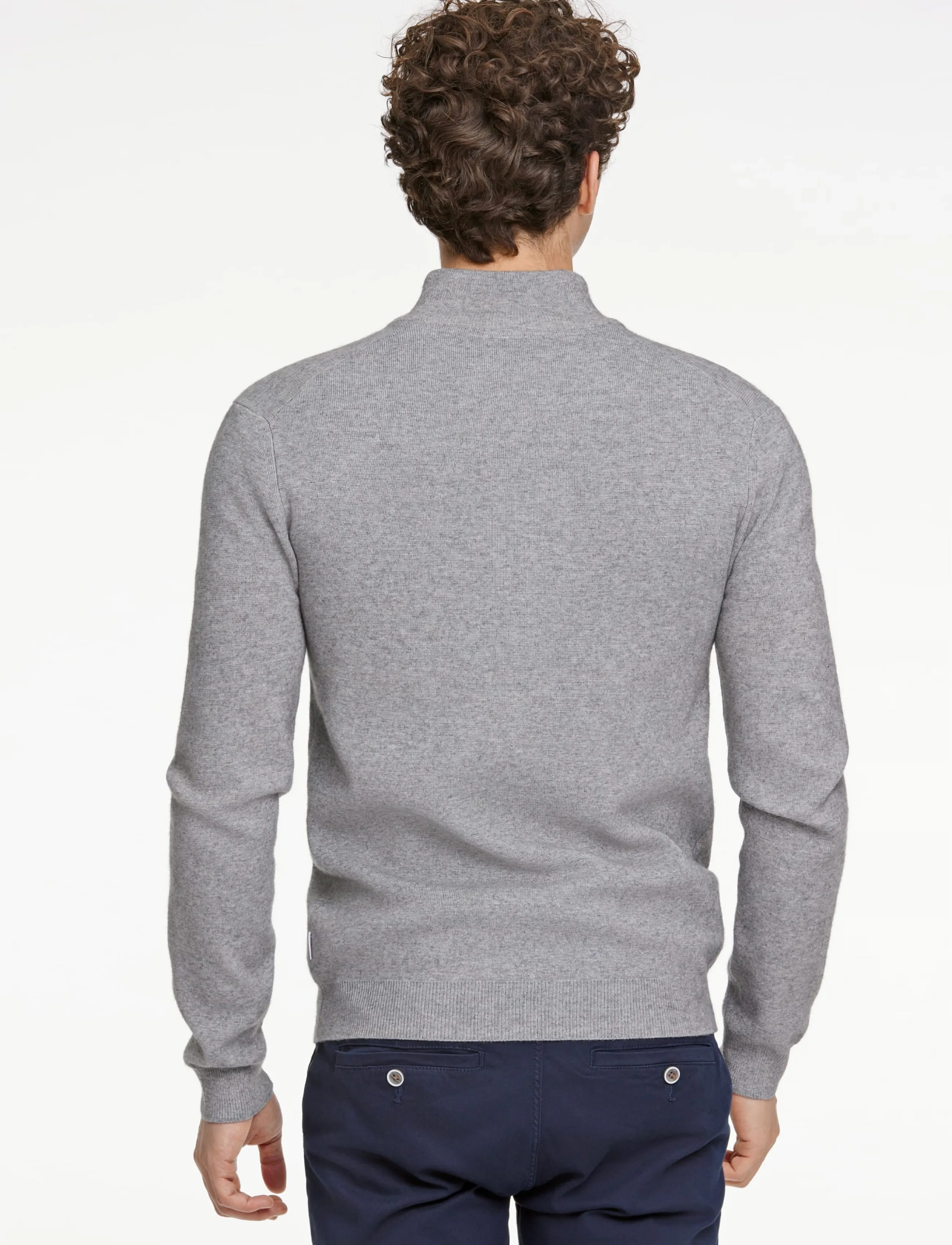 Lindbergh - Ecovero half zip knit - pullover mit halbem reißverschluss - grey mel - 4
