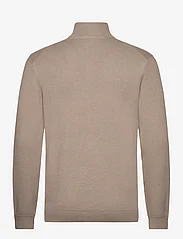 Lindbergh - Ecovero half zip knit - män - mid brown - 1