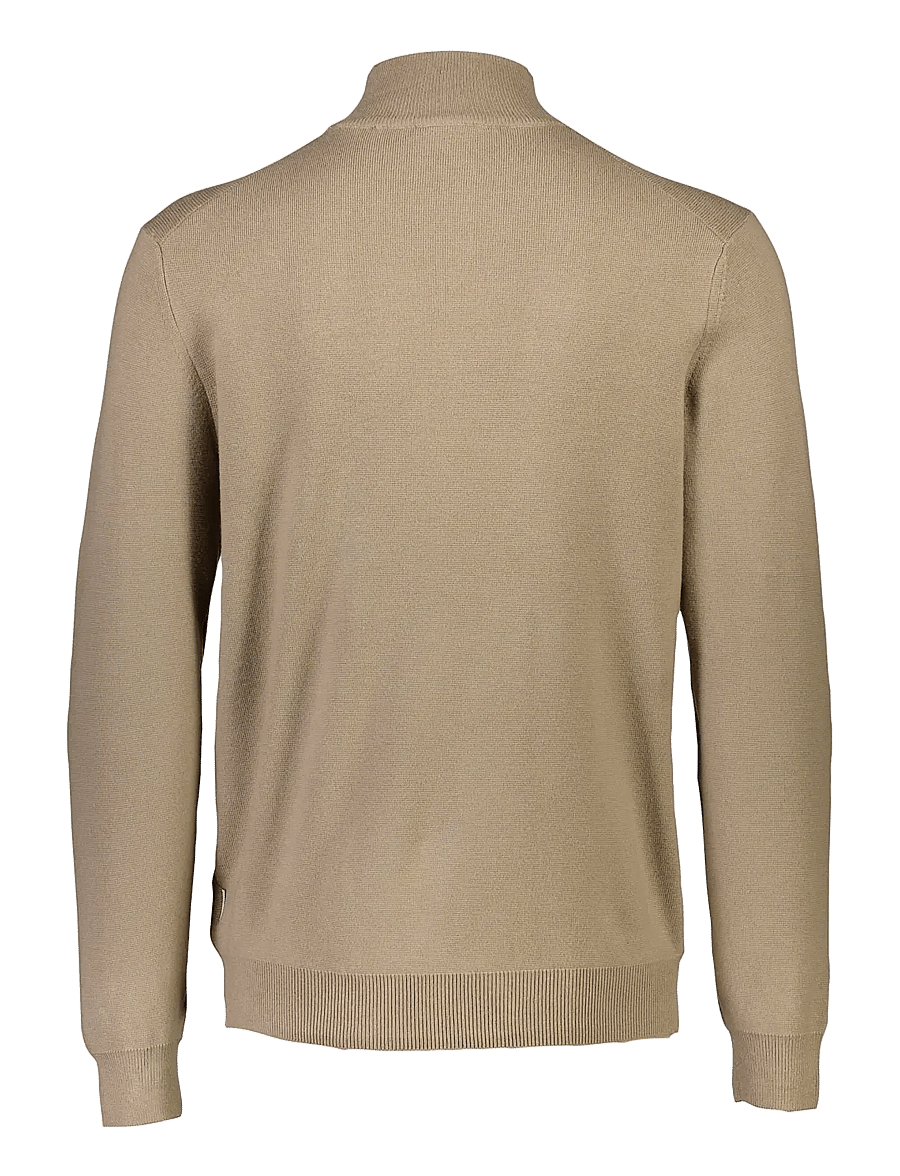 Lindbergh - Ecovero half zip knit - pullover mit halbem reißverschluss - mid brown - 2