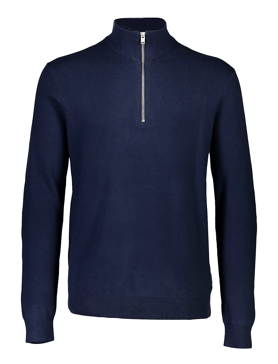 Lindbergh - Ecovero half zip knit - pullover mit halbem reißverschluss - navy - 1