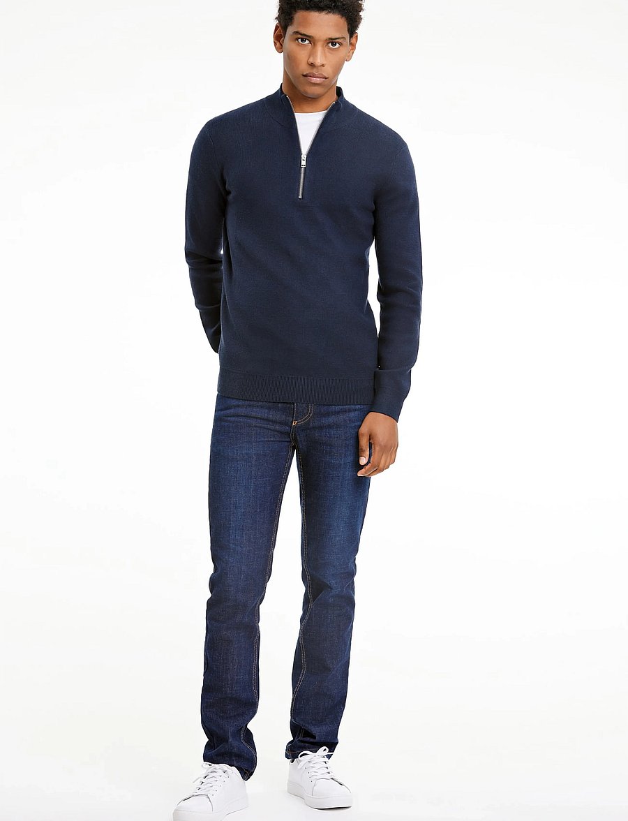 Lindbergh - Ecovero half zip knit - pullover mit halbem reißverschluss - navy - 0
