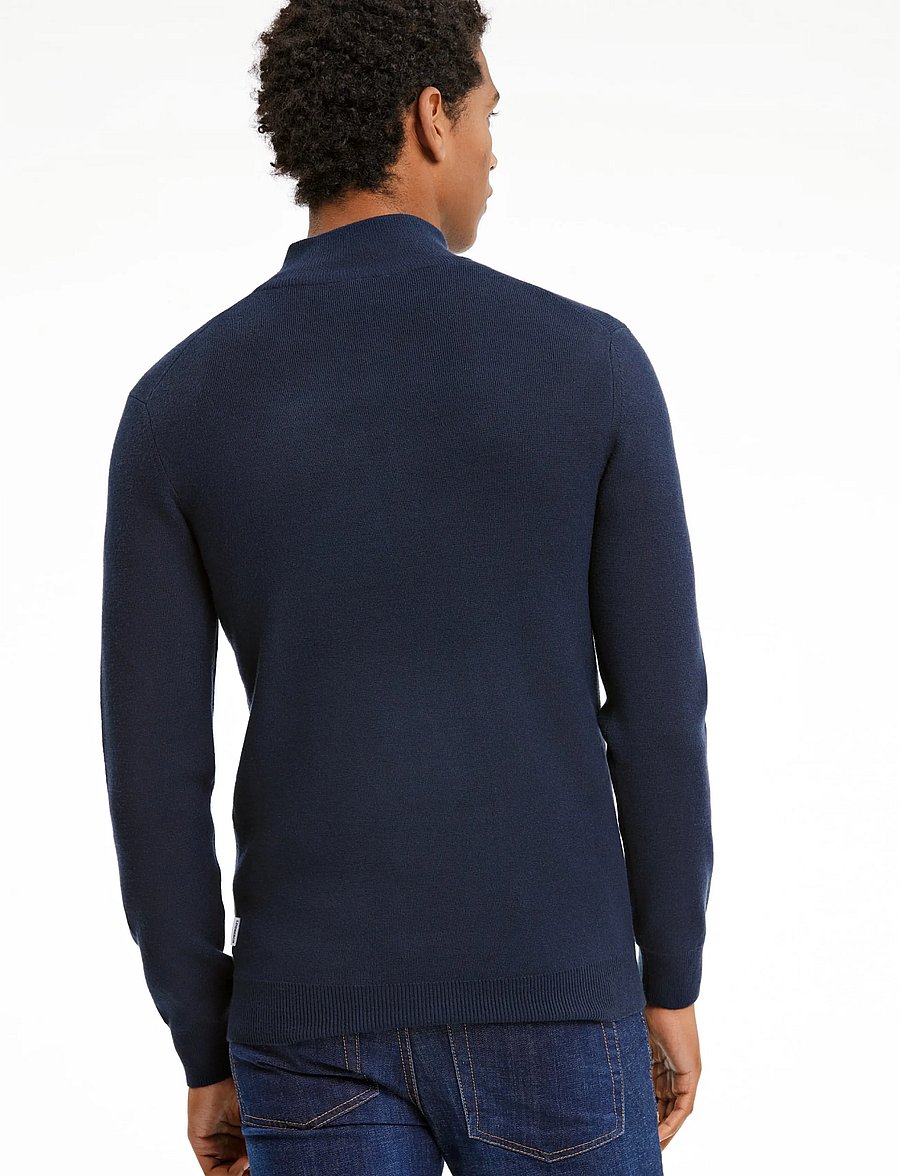 Lindbergh - Ecovero half zip knit - pullover mit halbem reißverschluss - navy - 4