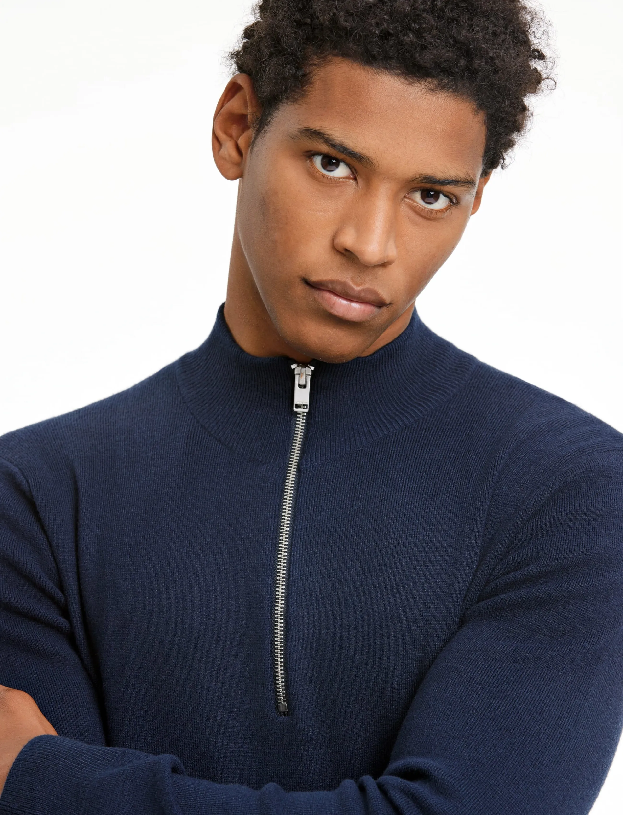 Lindbergh - Ecovero half zip knit - pullover mit halbem reißverschluss - navy - 5