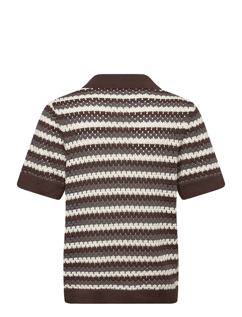 Lindbergh - Chrochet cardigan S/S - brown - 2