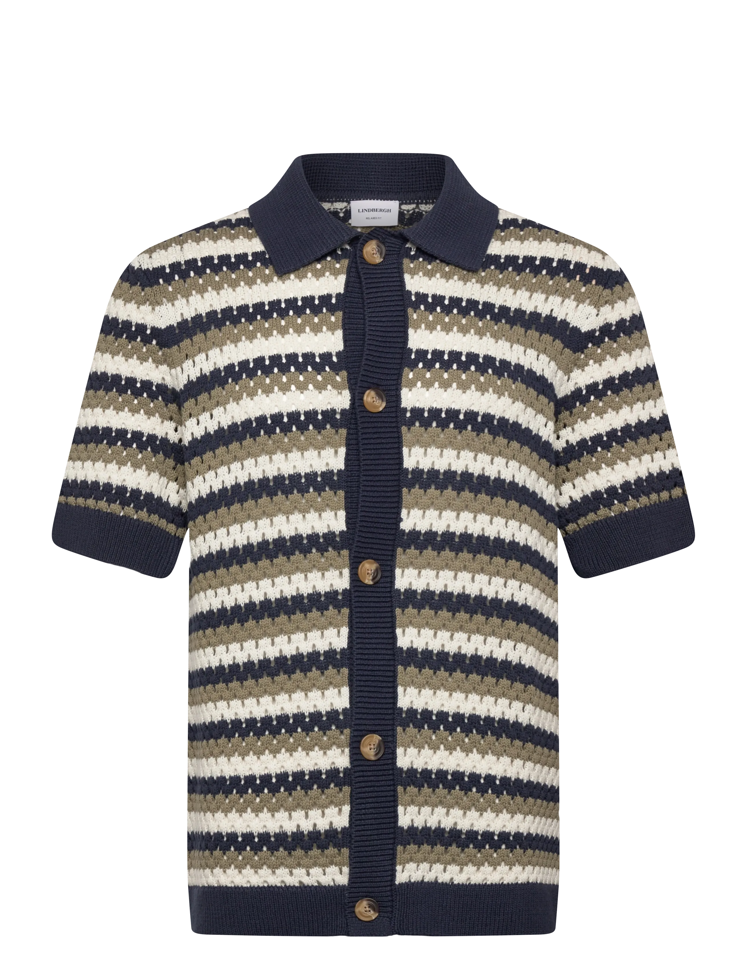 Lindbergh Chrochet cardigan S/S - Cardigans - DUSTY GREEN / green