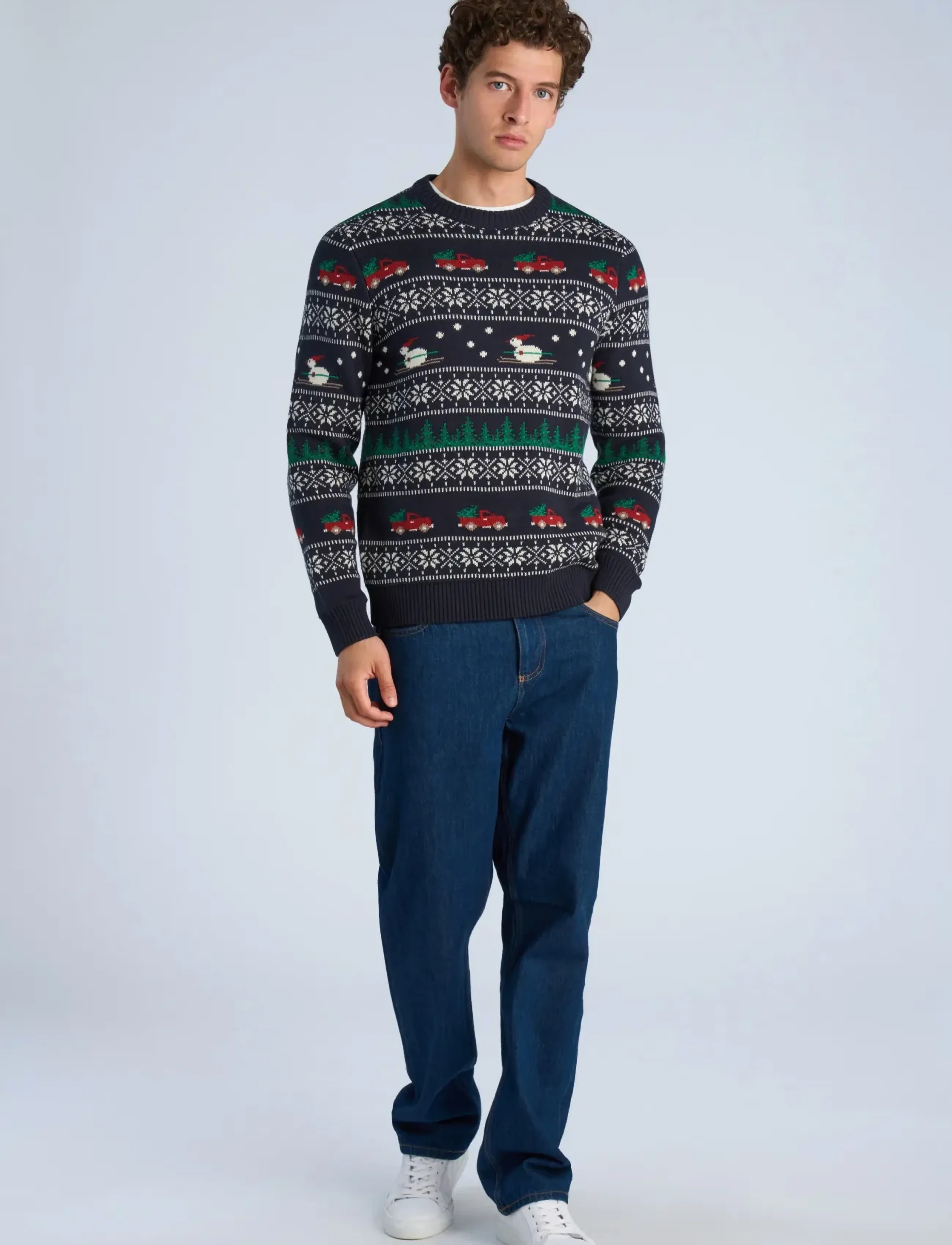Winter Village Jaqucard O-Neck Knit