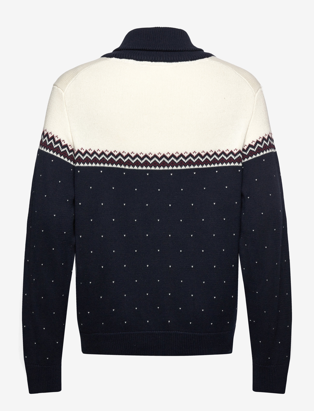 Lindbergh - Xmas shawl collar knit - v-ringat - navy - 1