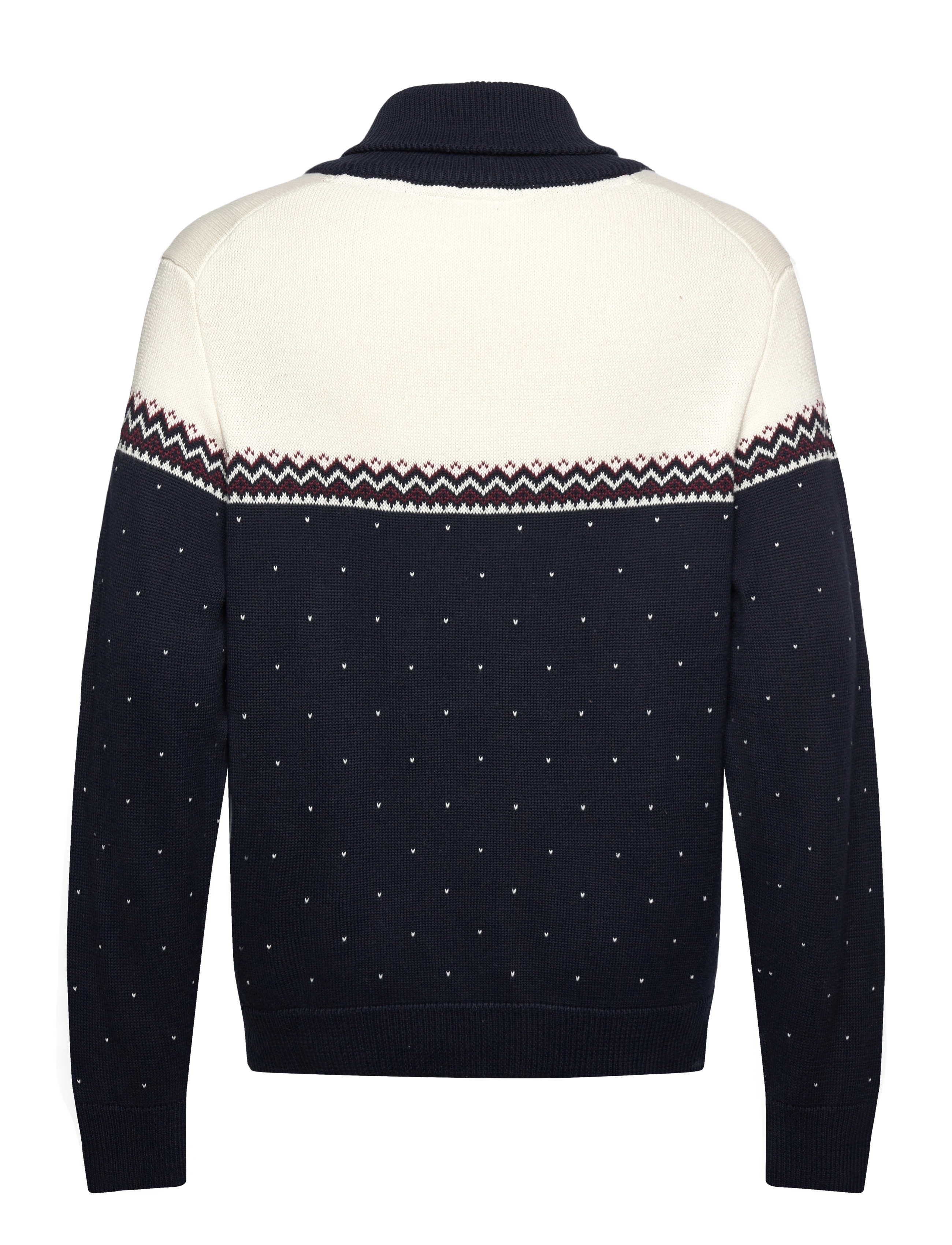 Lindbergh - Xmas shawl collar knit - v-ausschnitt - navy - 1