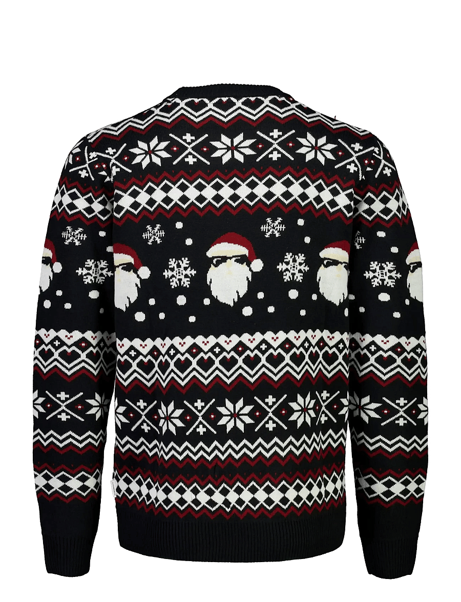 Lindbergh - Santa jacquard sweater - round necks - black - 2