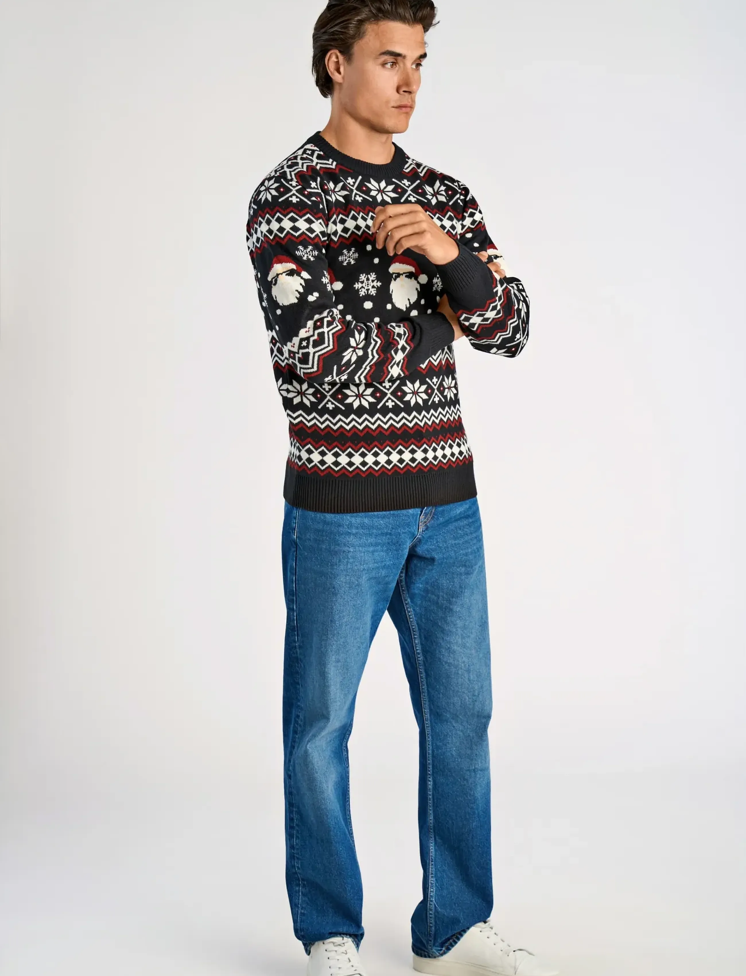 Lindbergh - Santa jacquard sweater - black - 0