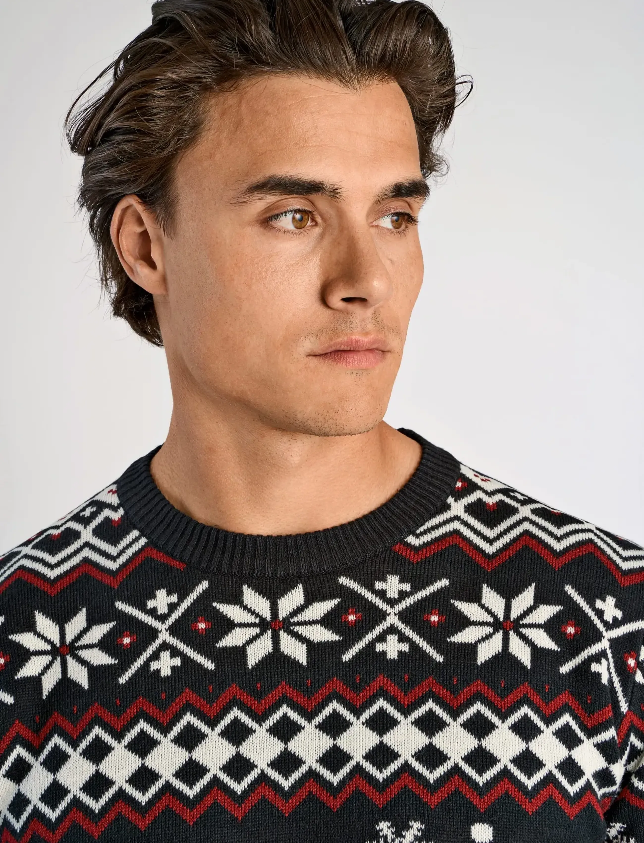 Lindbergh - Santa jacquard sweater - black - 5