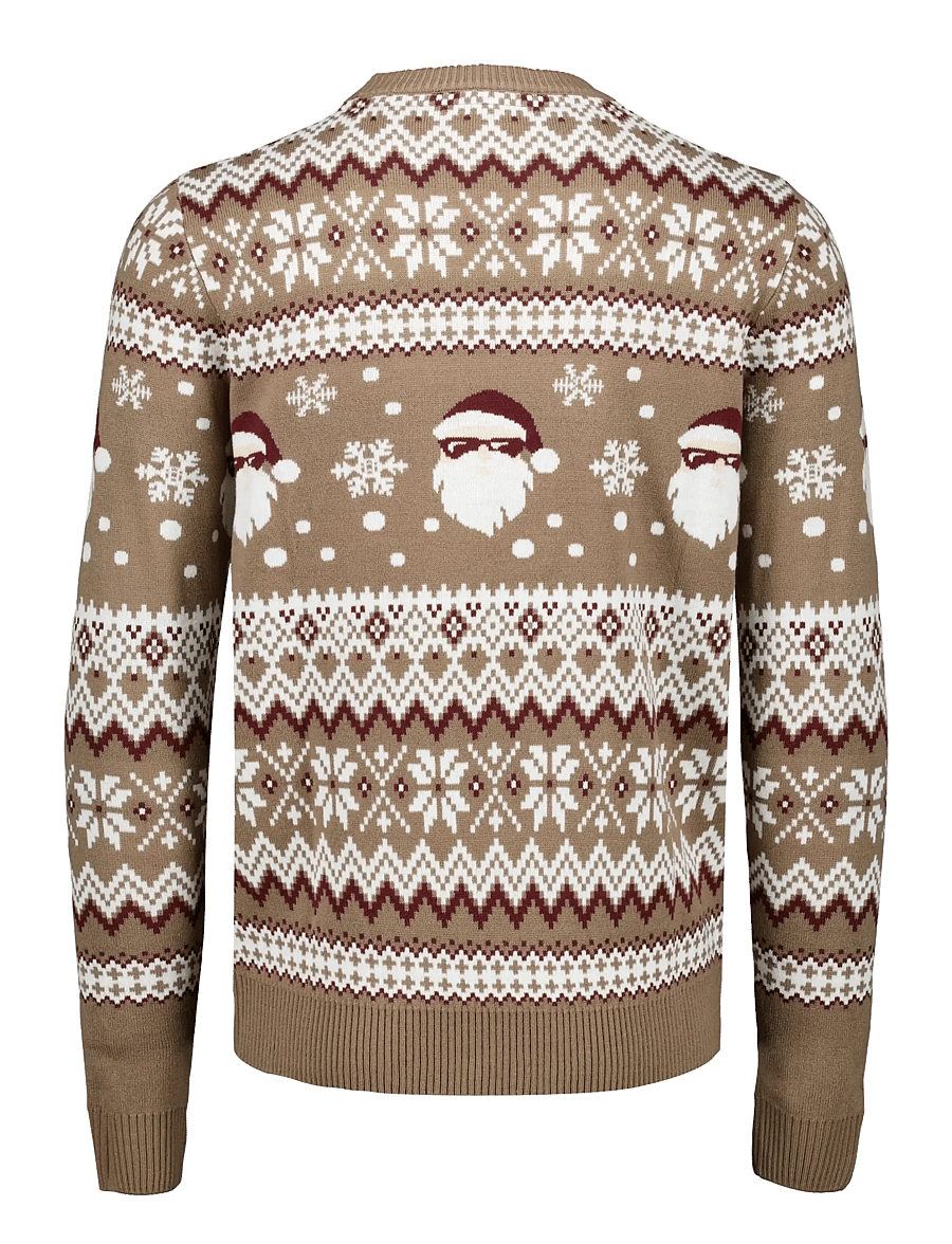 Lindbergh - Santa jacquard sweater - round necks - brown - 2