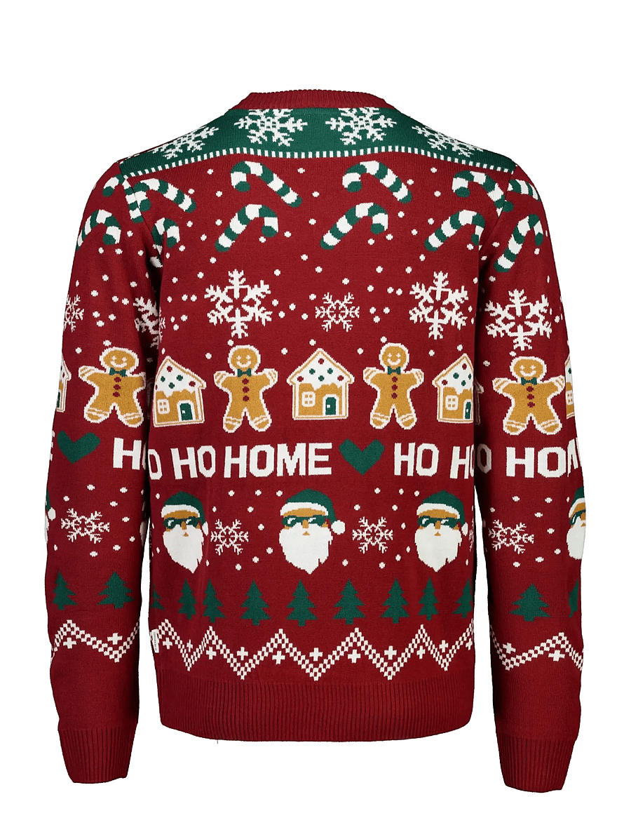 Lindbergh - Santa jacquard sweater - round necks - dk red - 2