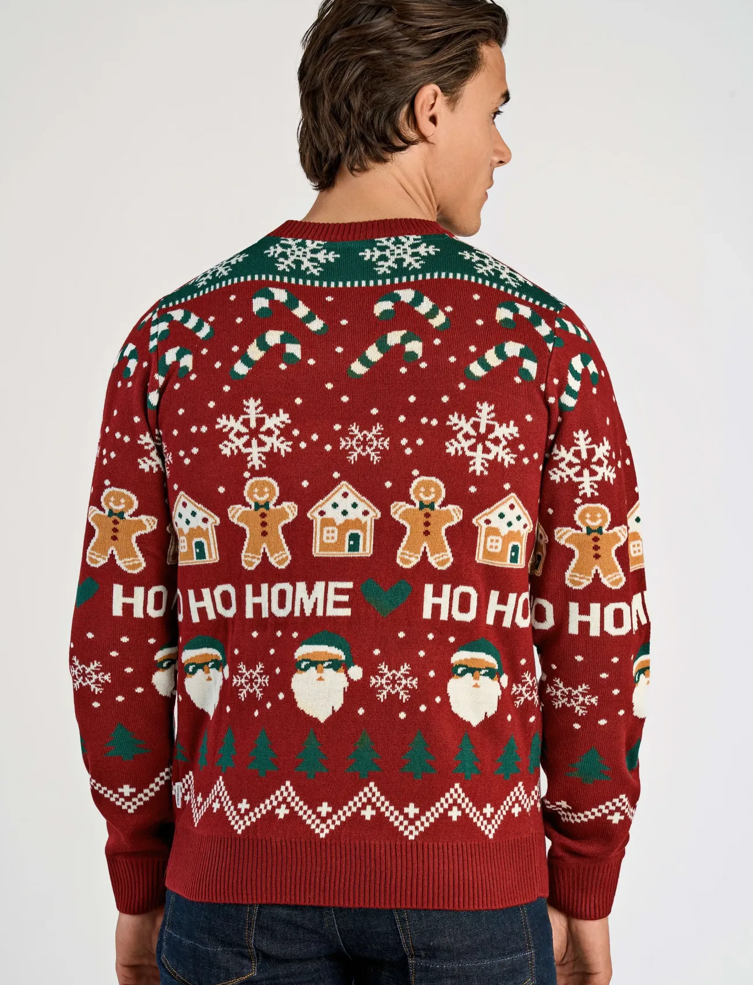 Lindbergh - Santa jacquard sweater - dk red - 4