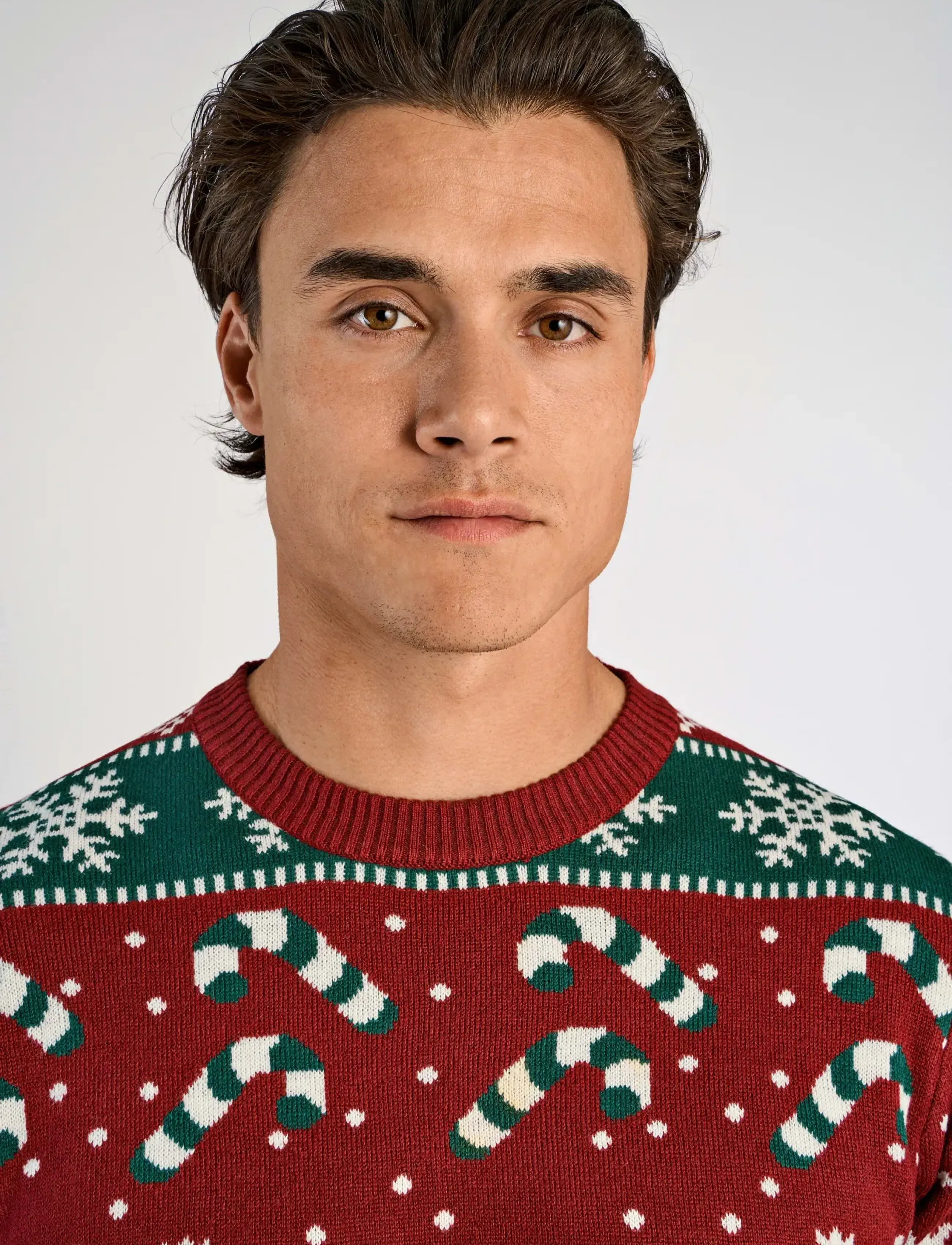 Lindbergh - Santa jacquard sweater - dk red - 5
