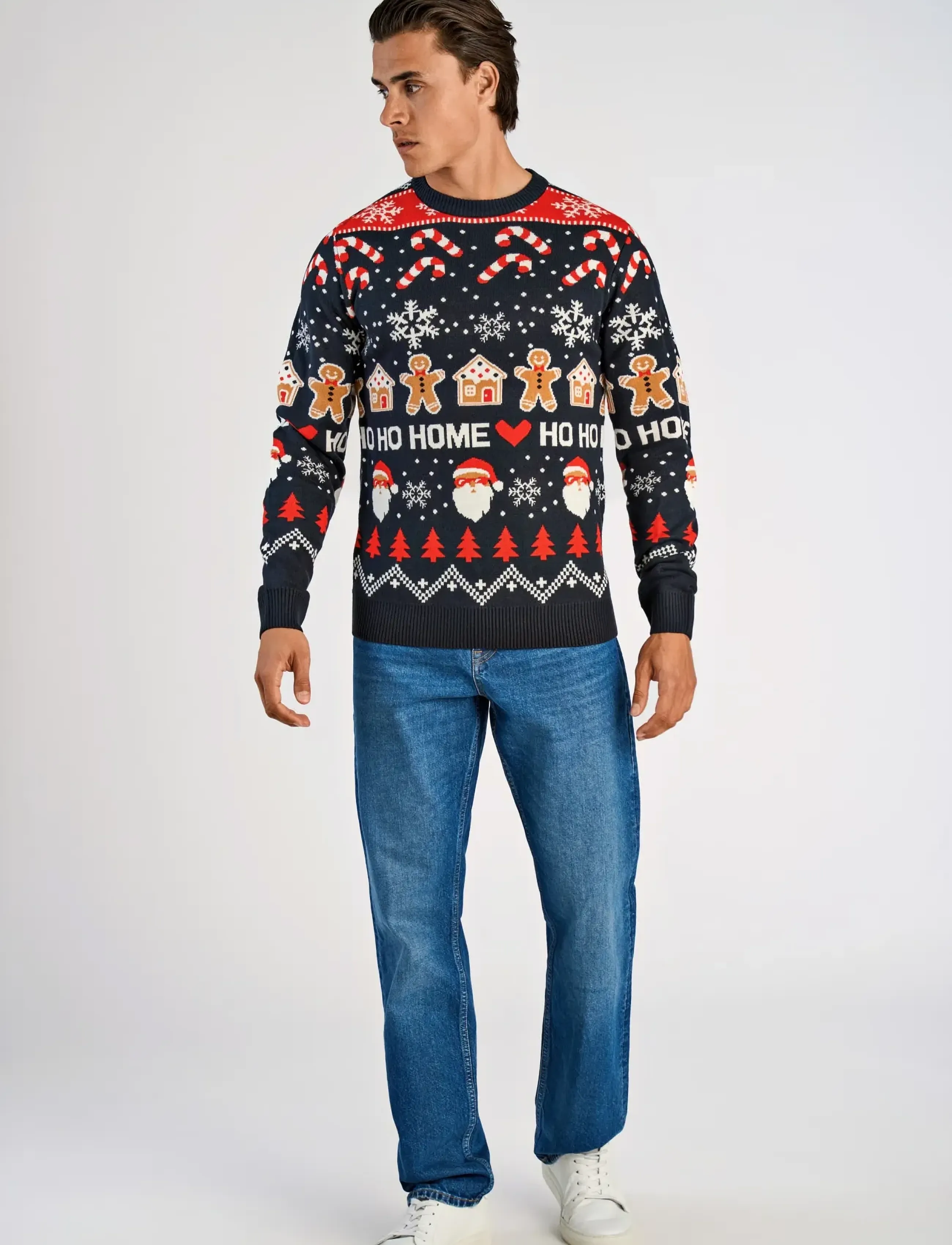 Lindbergh Santa jacquard sweater - Kollektionen - NAVY / navy