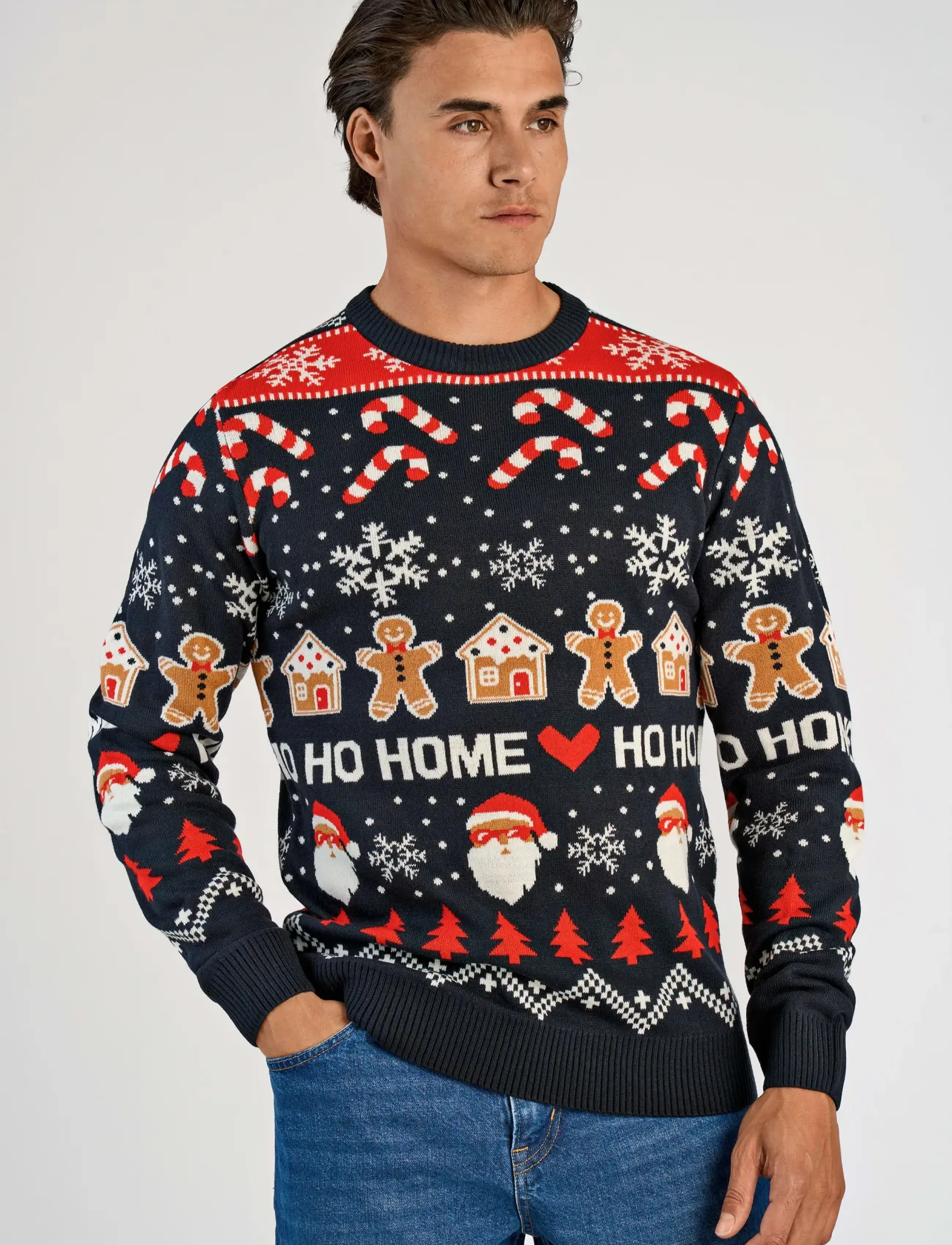 Lindbergh - Santa jacquard sweater - navy - 3