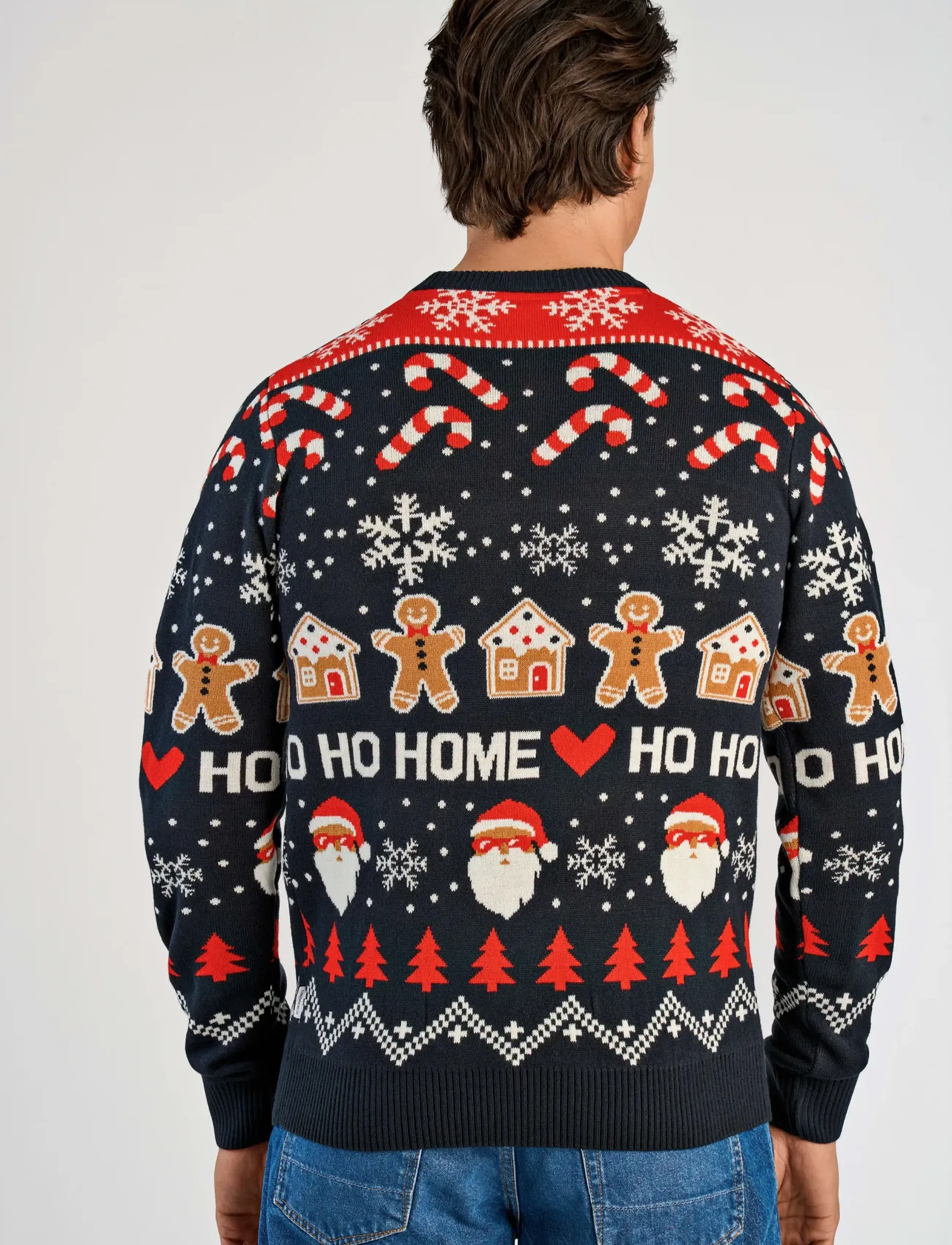 Lindbergh - Santa jacquard sweater - navy - 4