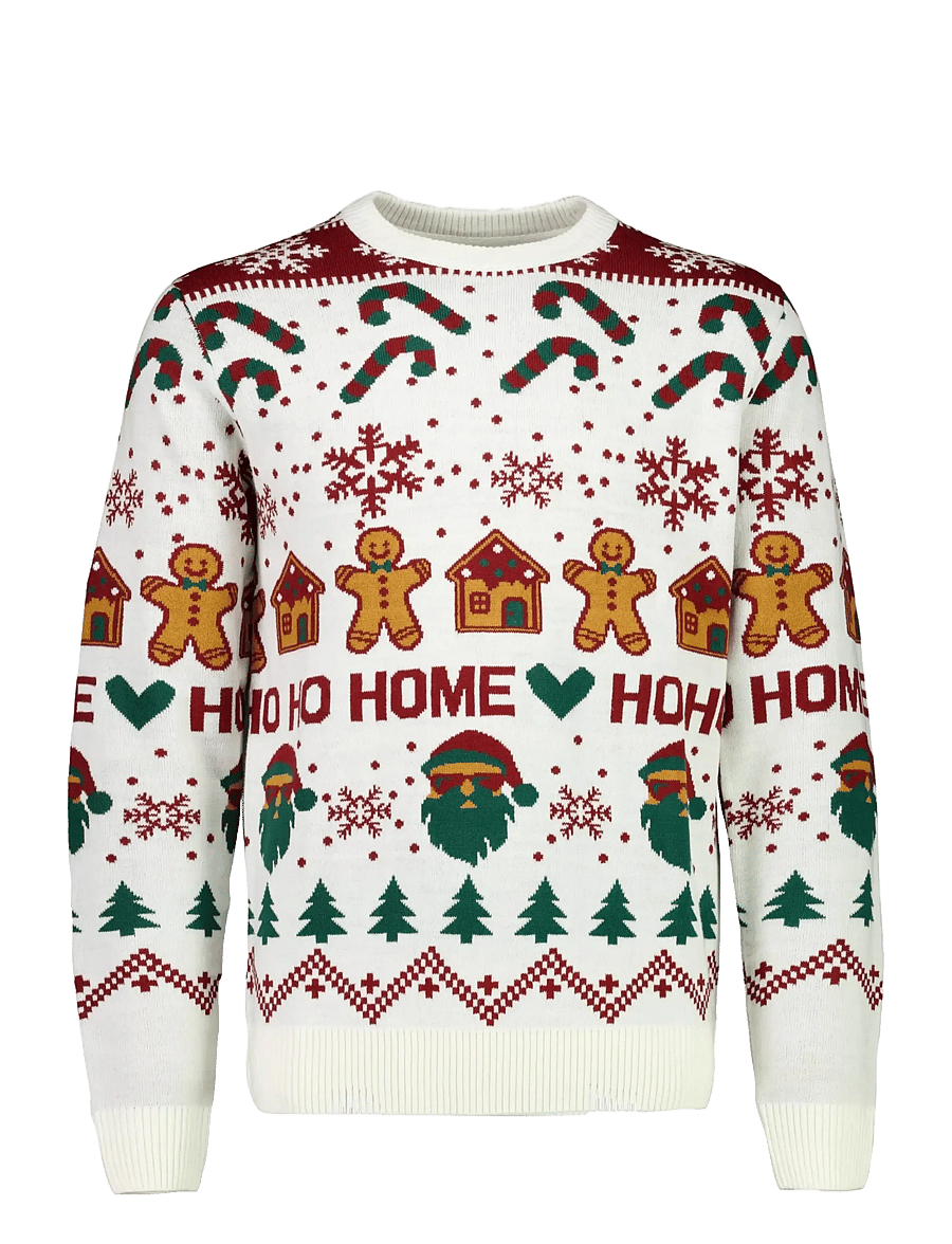 Lindbergh - Santa jacquard sweater - rund hals - off white - 1