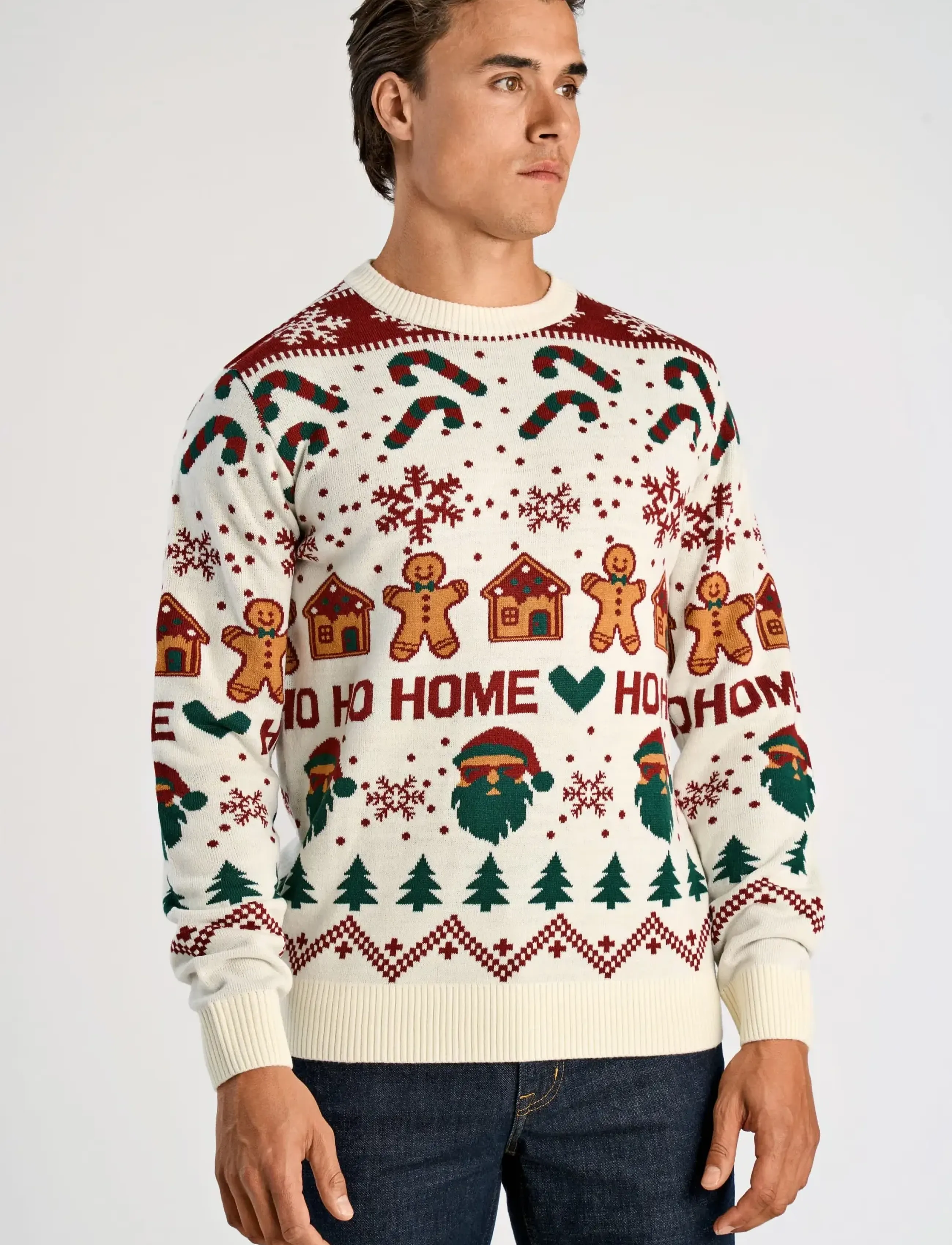 Lindbergh - Santa jacquard sweater - rund hals - off white - 3