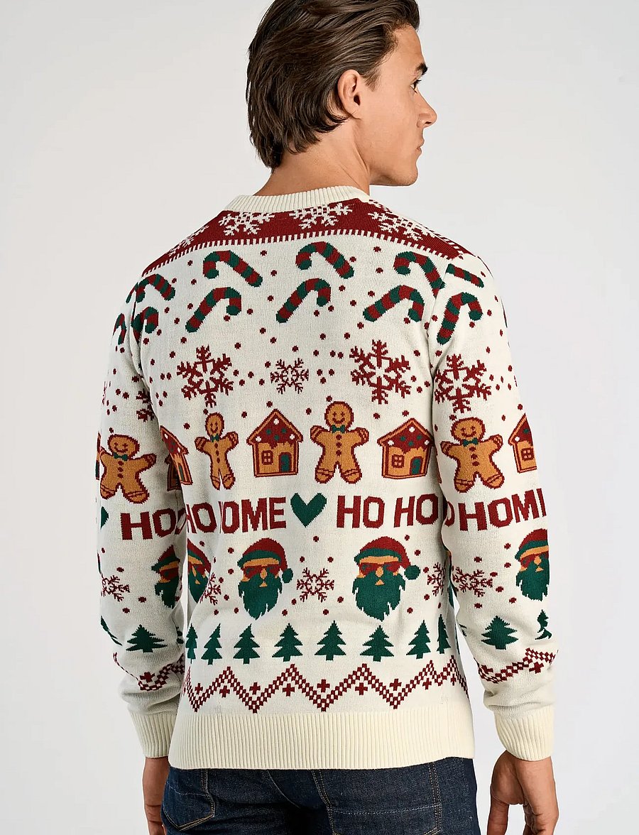 Lindbergh - Santa jacquard sweater - rund hals - off white - 4