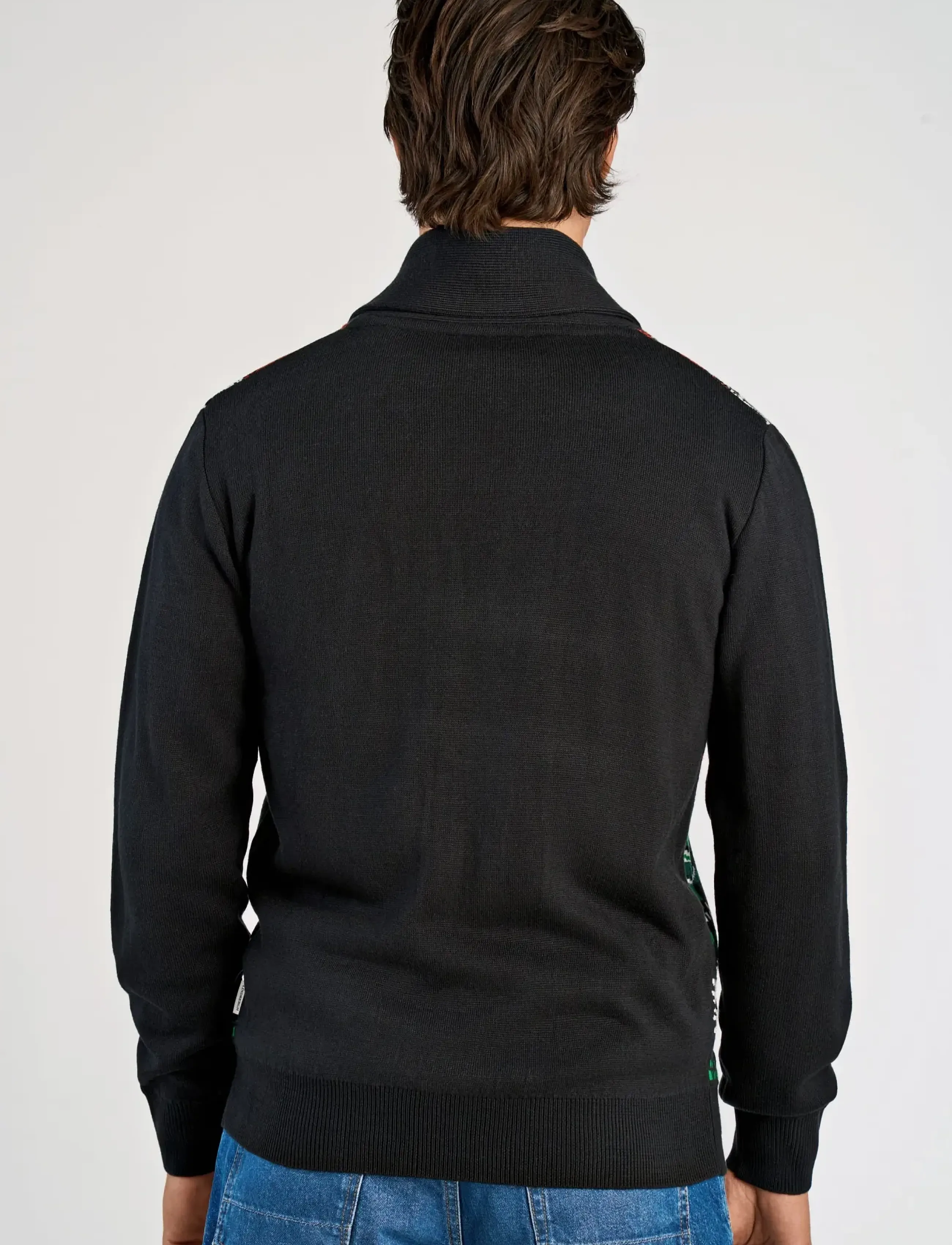 Lindbergh - Xmas shawl collar cardigan - koftor - black - 4