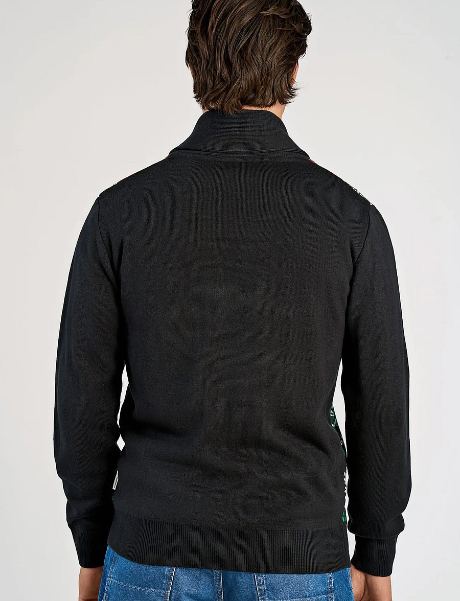 Lindbergh - Xmas shawl collar cardigan - koftor - black - 4