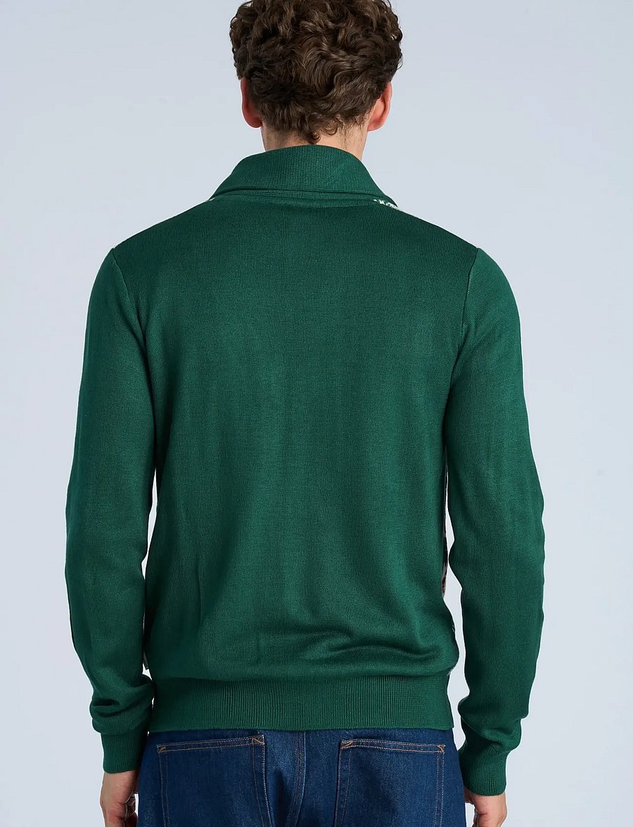 Lindbergh - Xmas shawl collar cardigan - kardiganid - green - 4