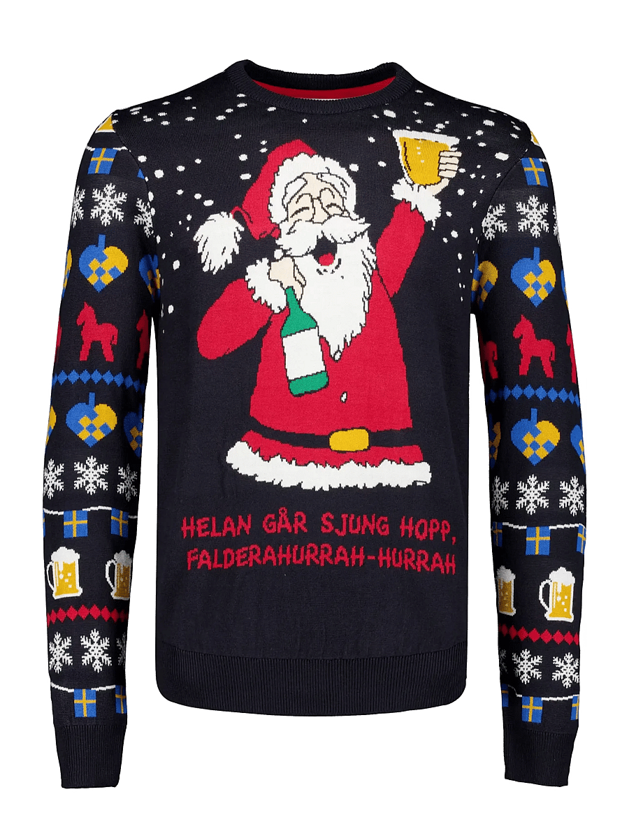 Lindbergh - Xmas cheers o-neck sweater - round necks - blue - 1