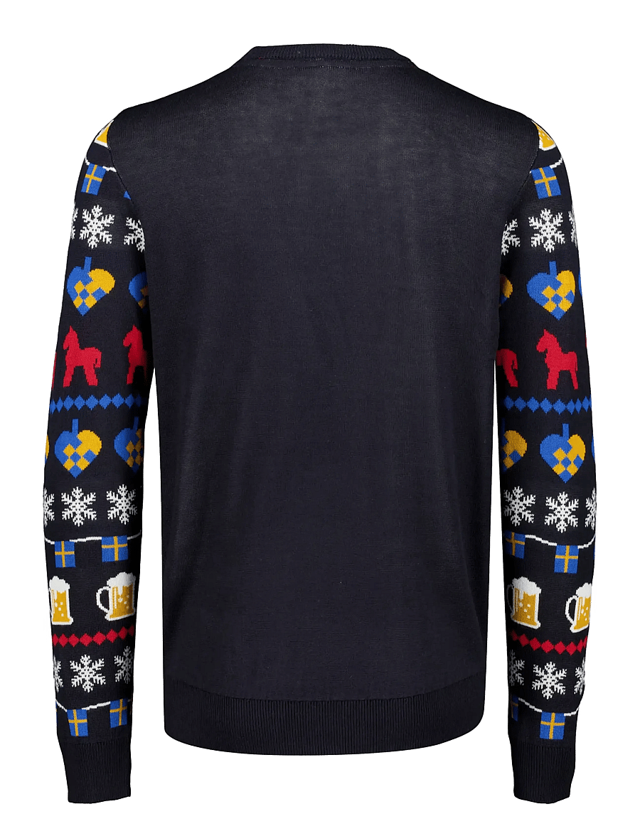 Lindbergh - Xmas cheers o-neck sweater - round necks - blue - 2