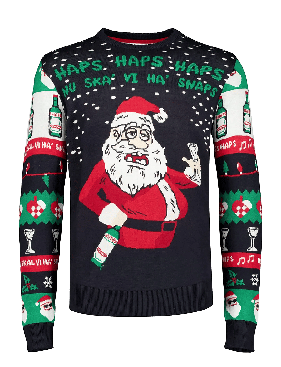 Lindbergh - Xmas cheers o-neck sweater - rundhalsad - dk blue - 1
