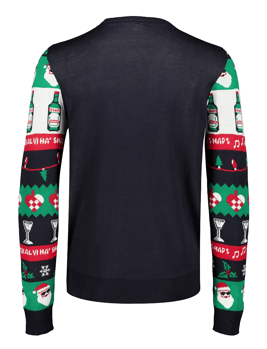 Lindbergh - Xmas cheers o-neck sweater - rundhalsad - dk blue - 2