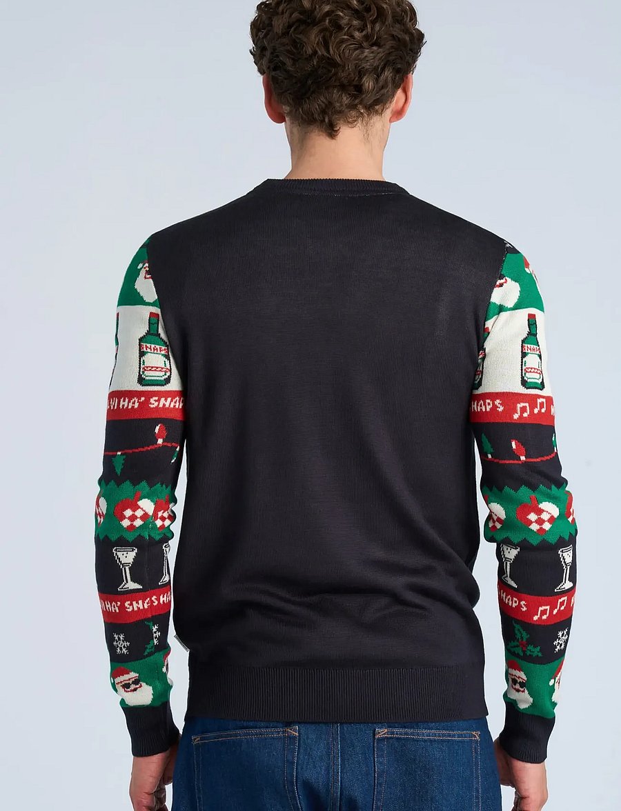 Lindbergh - Xmas cheers o-neck sweater - rundhalsad - dk blue - 4